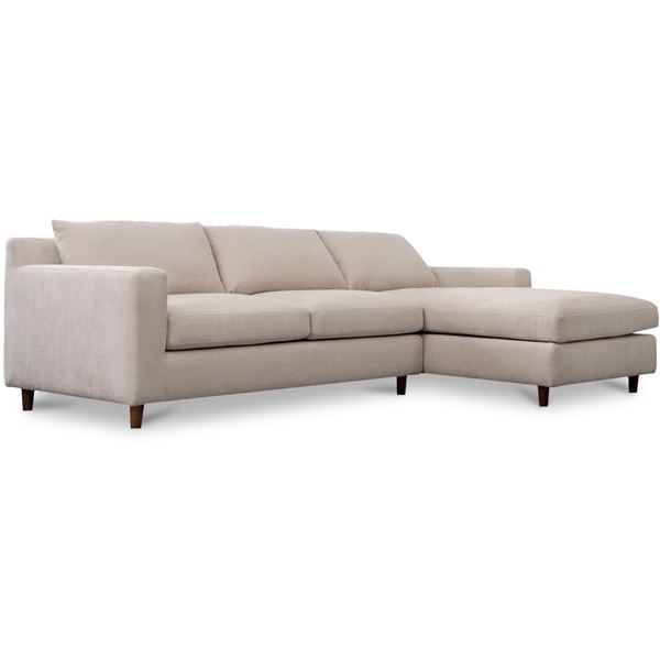 BNIB Moe's - Hutton Right Sectional Beige - 100 x 63 x 29.1in - Retail Price: $4,699 - MO-1005-34-R-