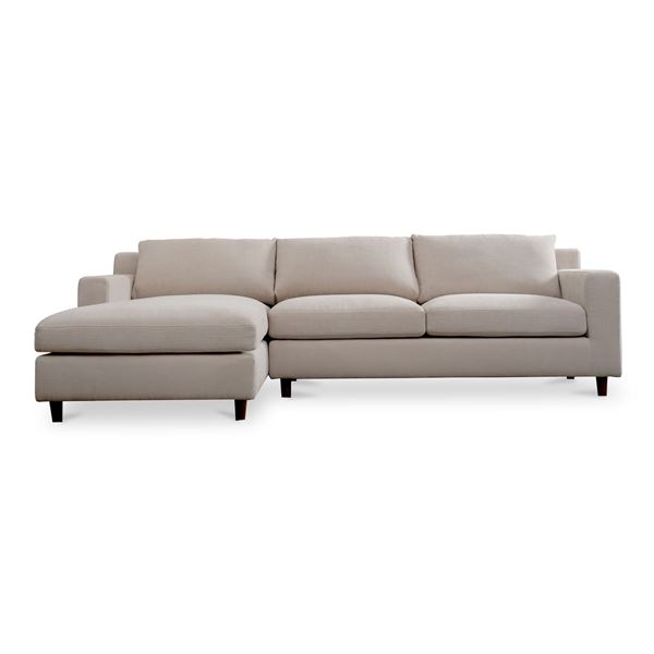 BNIB Moe's - Hutton Left Sectional Beige - 100 x 63 x 29.1in - Retail Price: $4,699 - MO-1005-34-L-0