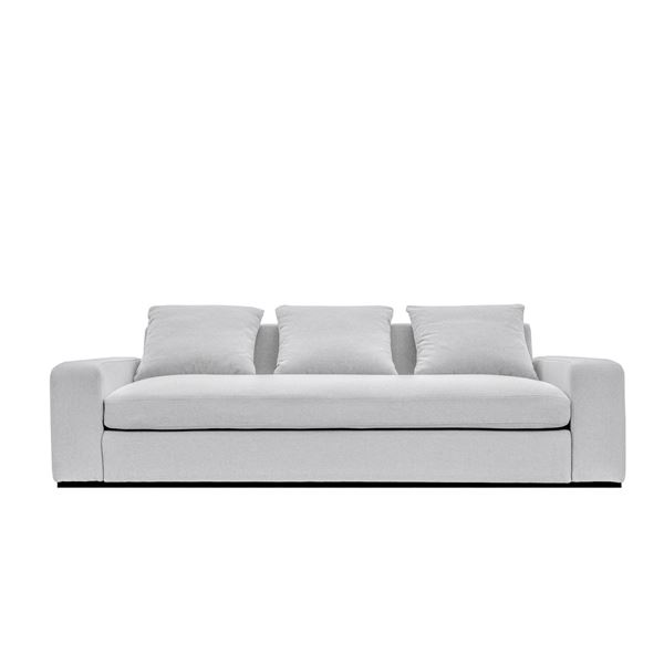 BNIB Moe's - Thomas Sofa Performance Fabric Grey - 98 x 41 x 36 - Retail Price: $3,949 - MO-1003-