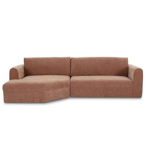 BNIB Moe's - Madrid Left Sectional Heritage Pink - 112 x 65 x 33.50in - Retail Price: 4,349 - OA-105