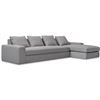Image 1 : BNIB Moe's - Thomas Sectional Right Grey - 125 x 41 x 36in - Retail Price: $5,349 - MO-1004-15-R-0