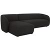 Image 1 : BNIB Moe's - Faye Sectional Left Black Boucle - 112 x 59.65 x 29.80in - Retail Price: $5,649 - FO-10