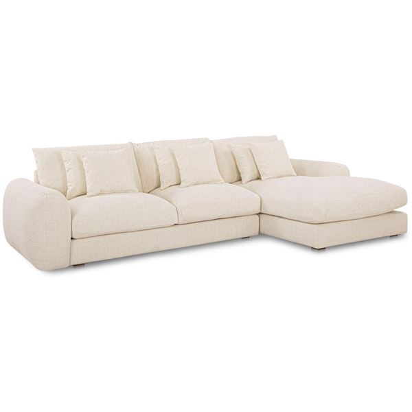 BNIB Moe's - Berga Sectional Right Oat - 118.25 x 65.5 x 33in - Retail Price: $5,849 - FO-1048-05-R-