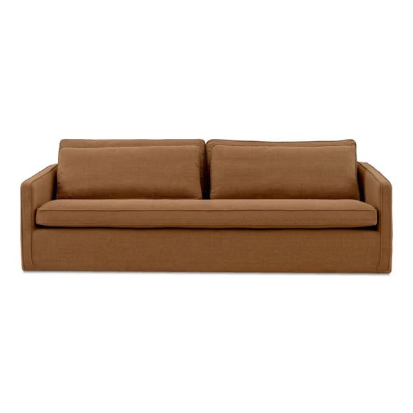 BNIB Moe's - Phoebe Sofa Rust - 91 x 39 x 29 - Retail Price: $5,665.00 - MO-1028-12