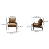 Image 4 : BNIB Moe's - Arturo Accent Chair Tan - 29 x 33 x 35 - Retail Price: $2,599.00 - GO-1013-40