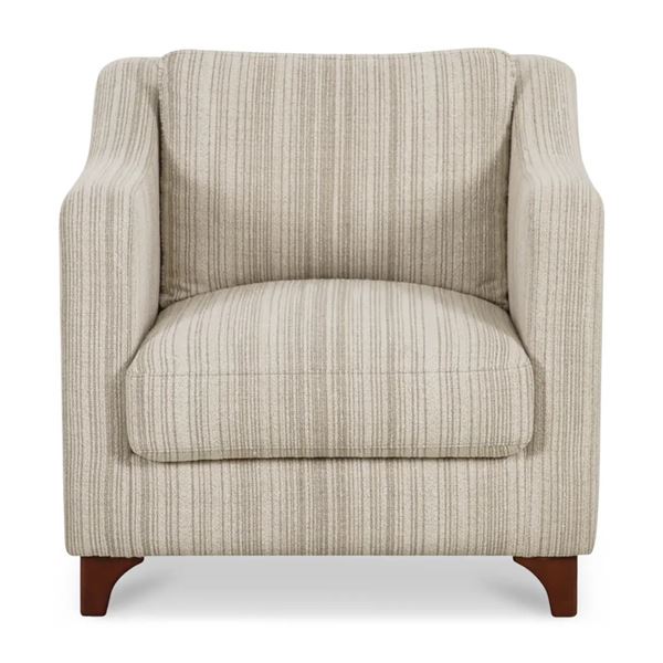BNIB Moe's - Hewitt Accent Chair Beige Stripe - 32 x 32 x 31.5 - Retail Price: $1,249.00 - OA-1062-3