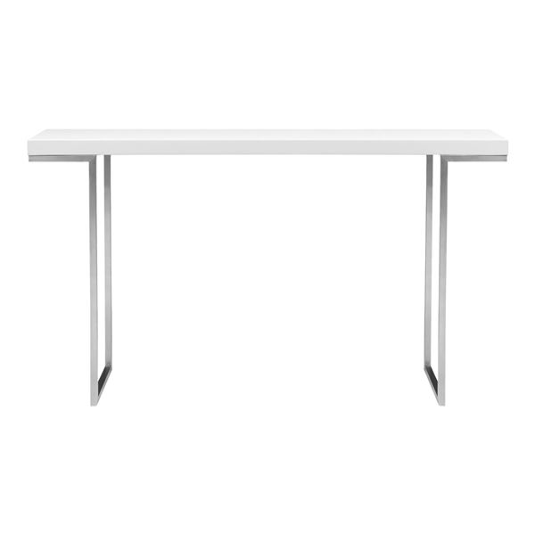 BNIB Moe's - Repetir Console Table White Lacquer - 55 x 14 x 33.5 - Retail Price: $999.00 - ER-1023-