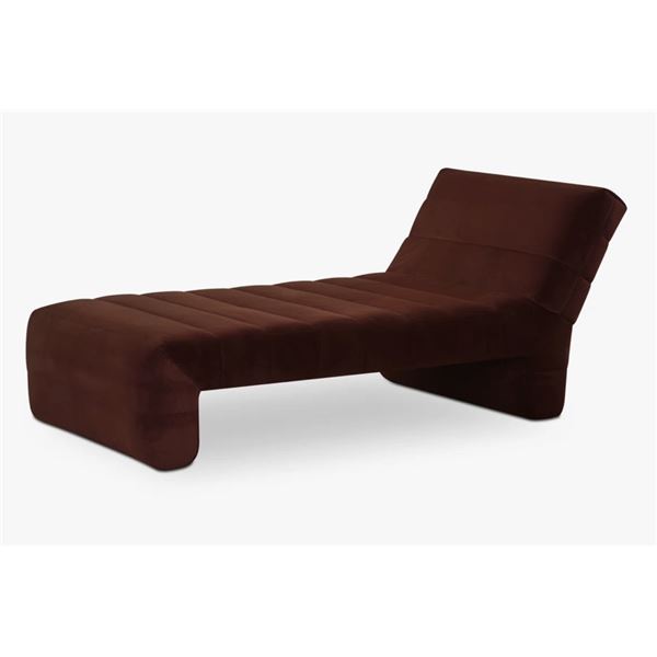 BNIB Moe's - Verity Chaise Warm Brown - 38x74x31.5 - Retail Price: $1,949.00 BNIB Moe's - OA-1085-03