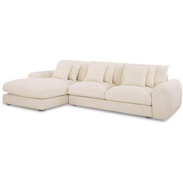 BNIB Moe's - Berga Sectional Left Oat - 118.25 x 65.5 x 33in - Retail Price: $5,849 - FO-1048-05-L-0