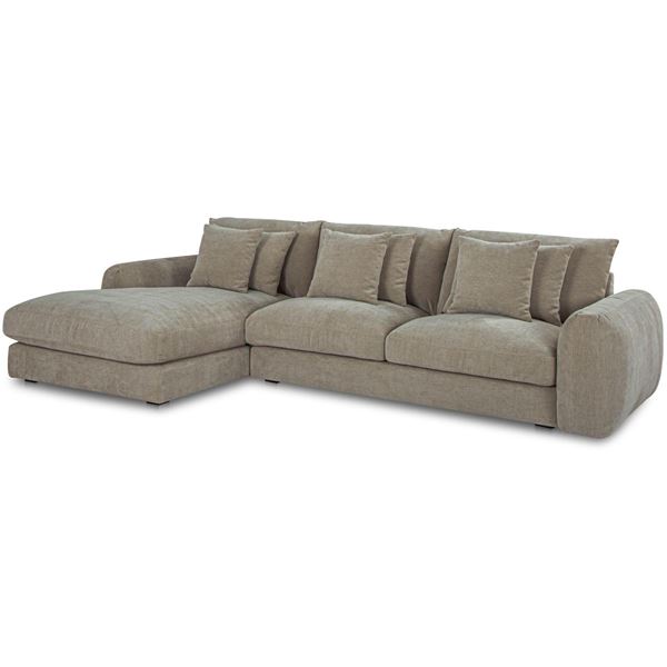 BNIB Moe's - Berga Sectional Left Pebble - 118.25 x 65.5 x 33in - Retail Price: $5,599 - FO-1048-29-