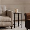 Image 2 : BNIB Moe's - River Side Table Botticino Marble - 12.5 x 12.5 x 24 - Retail Price: $499.00 - QJ-1024-