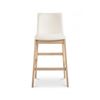 Image 2 : BNIB Moe's - Deco Oak Bar Stool White Pvc - 22.3 x 21 x 43.3 - Retail Price: $929.00 - BC-1140-05