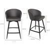 Image 4 : BNIB Moe's - Webber Swivel Counter Stool Charcoal - 21.5 x 21.5 x 37 - Retail Price: $475.00 - UU-10