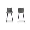 Image 4 : BNIB Moe's - Alibi Counter Stool Performance Fabric Dark Grey-Set Of Two - 17.7 x 20 x 37 - Retail P