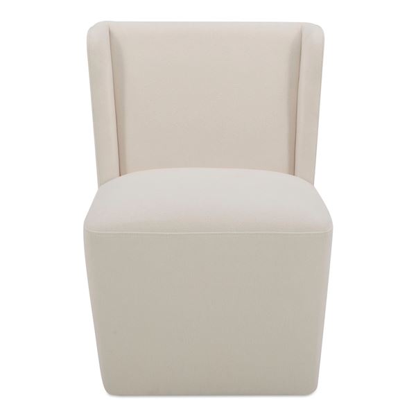 BNIB Moe's - Cormac Rolling Dining Chair Performance Fabric Cream - 24 x 26 x 33 - Retail Price: $72