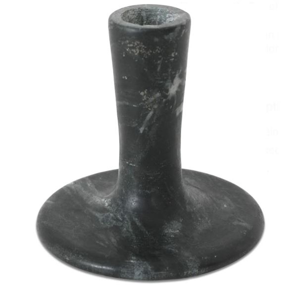 BNIB Moe's - East Candle Holder Short Black Vein Marble - 4 x 4 x 4 - Retail Price: $79.00 - GK-1124
