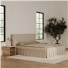 Image 1 : BNIB Moe's - Maren Queen Bed Beige - 70 x 92 x 45.3 - Retail Price: $3,199.00 - OA-1015-34-0