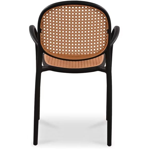 BNIB Moe's - Soren Outdoor Dining Chair Black-Set Of Two - 22 x 22.8 x 33.5 - Retail Price: $498.00