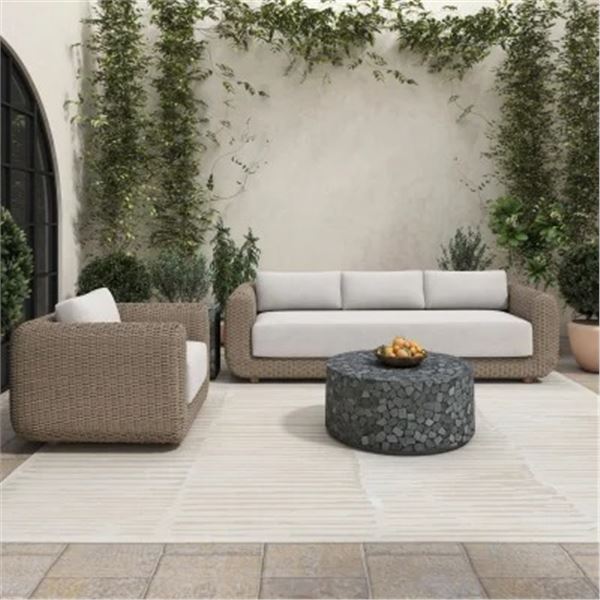 BNIB Moe's - Kiri Outdoor Coffee Table Black - 35.4 x 35.4 x 15.7 - Retail Price: $1,899.00 - VH-101