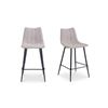 Image 1 : BNIB Moe's - Alibi Bar Stool Performance Fabric Beige-Set Of Two - 17.7 x 20 x 40.9 - Retail Price: