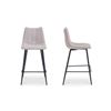 Image 2 : BNIB Moe's - Alibi Bar Stool Performance Fabric Beige-Set Of Two - 17.7 x 20 x 40.9 - Retail Price: