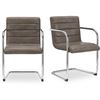 Image 1 : BNIB Moe's - Pedro Dining Chair Dark Brown Leather-Set Of Two - 23 x 22 x 33.5 - Retail Price: $2,09