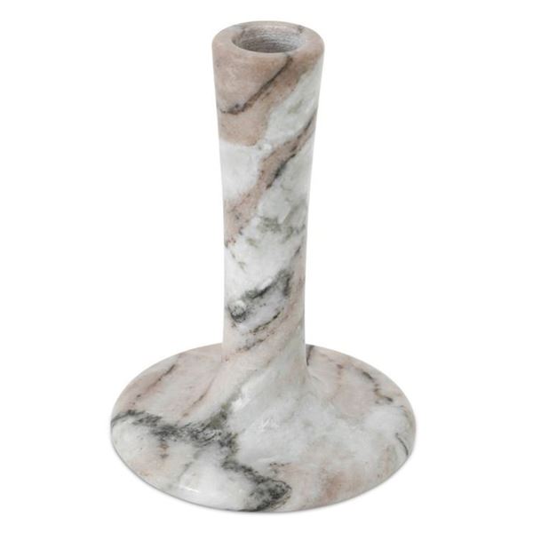 BNIB Moe's - East Candle Holder Tall Brown Torrent Marble - 4 x 4 x 5.5 - Retail Price: $59.00 - GK-