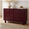 Image 2 : BNIB Moe's - Jolene 6 Drawer Dresser Deep Red - 56 x 19 x 36 - Retail Price: $5,365.00 - QO-1014-06