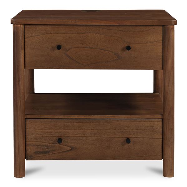 BNIB Moe's - Lottie Charging Nightstand Brown - 28.5 x 24.5 x 27.75 - Retail Price: $1,899.00 - BB-1