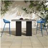 Image 2 : BNIB Moe's - Piazza Outdoor Barstool Blue-Set Of Two - 19.3 x 19.7 x 37.2 - Retail Price: $289.00 -