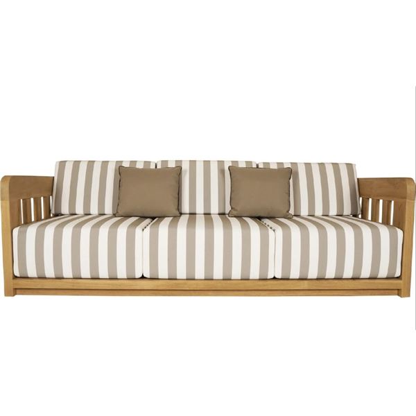 BNIB Moe's - Adelaide Outdoor Sofa Brown Stripe - 90 x 34 x 32 - Retail Price: $8,849.00 - TA-1001-2