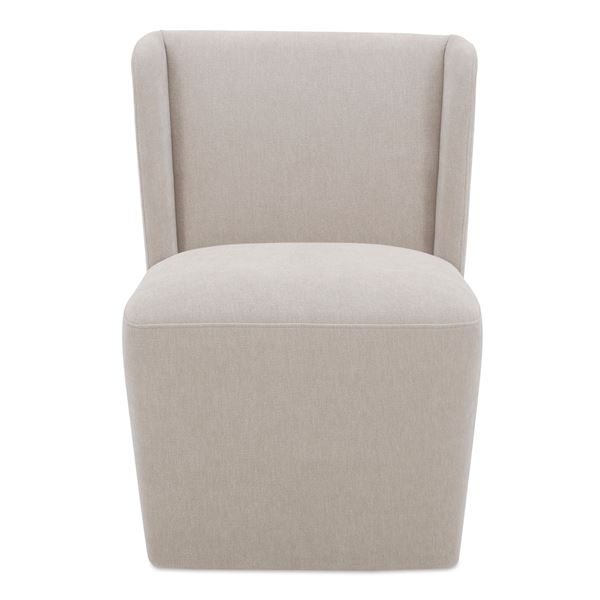 BNIB Moe's - Cormac Rolling Dining Chair Performance Fabric Warm Sand - 24 x 26 x 33 - Retail Price: