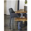 Image 3 : BNIB Moe's - Cantata Dining Chair Slate Vegan Leather-Set Of Two - 34.6 x 22 x 23 - Retail Price: $9
