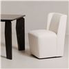 Image 2 : BNIB Moe's - Cormac Rolling Dining Chair Performance Fabric Cream - 24 x 26 x 33 - Retail Price: $72