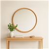 Image 2 : BNIB Moe's - Alcott Round Mirror Large Oak - 48 x 1 x 48 - Retail Price: $1,099.00 - BC-1150-24