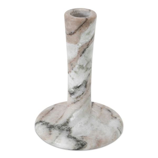 BNIB Moe's - East Candle Holder Tall Brown Torrent Marble - 4 x 4 x 5.5 - Retail Price: $59.00 - GK-