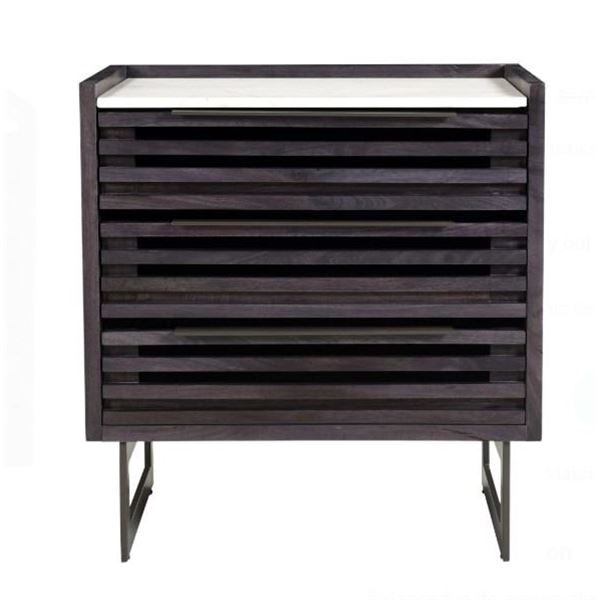 BNIB Moe's - Paloma 3 Drawer Nightstand - 18 x 28 x 30 - Retail Price: $1,649.00 - JD-1058-07-0