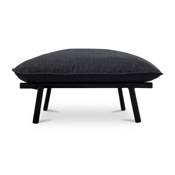 New Moe's - Morgan Outdoor Ottoman Speckled Charcoal - 29.1 x 26.8 x 14.67 - Retail Price: $1,149.0