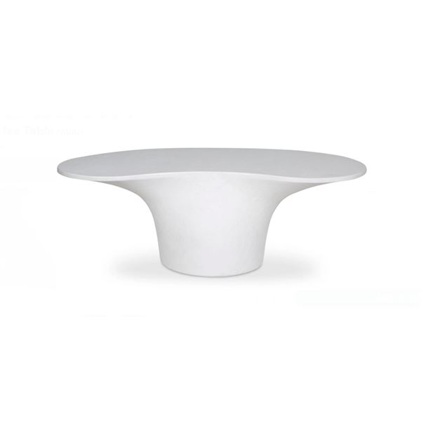 BNIB Moe's - Yumi Outdoor Coffee Table White - 47 x 24 x 15.5 - Retail Price: $1,399.00 - JK-1017-18