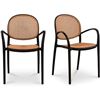 Image 4 : BNIB Moe's - Soren Outdoor Dining Chair Black-Set Of Two - 22 x 22.8 x 33.5 - Retail Price: $498.00