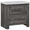 Image 1 : BNIB - Night Stand Rustic Grey finish - 25.6 x 16 x 24.75 - Retail Price: $359.99 - VE-1457-4