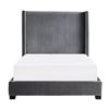 Image 2 : BNIB - Dark Gray Velvet Full Bed i(1 box) - 61 x 85 x 68.5 - Retail Price: $949.99 - VF-1547F-1