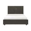 Image 1 : BNIB - Dark Grey Linen King Bed with Headboard (3 boxes) - 80 x 87 x 48 - Retail Price: $789.99 - VF