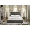 Image 2 : BNIB - Dark Grey Linen King Bed with Headboard (3 boxes) - 80 x 87 x 48 - Retail Price: $789.99 - VF