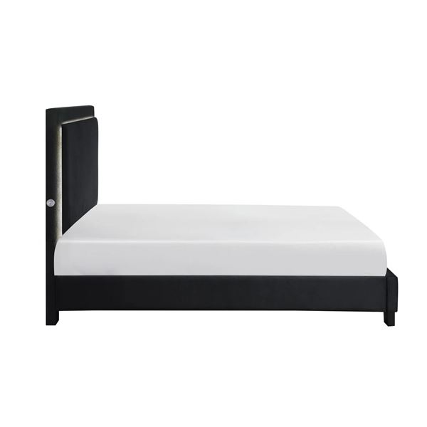 BNIB - Black Queen bed with LED Headboard (2 boxes) - 64 x 86.25 x 55.5 - Retail Price: $899.99 - VF