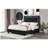 Image 3 : BNIB - Black Queen bed with LED Headboard (2 boxes) - 64 x 86.25 x 55.5 - Retail Price: $899.99 - VF