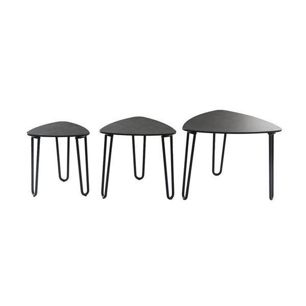 BNIB - Nesting Tables with Ceramic Top - 3 pcs - 22x22x17 / 17x17x16 /14x14x15 - VF-3655-02T
