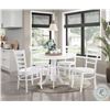 Image 1 : BNIB - Shelby - 5 Piece Dining Room Set (Table & 4 Side Chairs) - White - 39 x 39 x 29 / 20 x 19 x 3