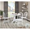 Image 3 : BNIB - Shelby - 5 Piece Dining Room Set (Table & 4 Side Chairs) - White - 39 x 39 x 29 / 20 x 19 x 3