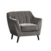 Image 1 : BNIB - Odette Charcoal Gray Velvet Chair - 37 x 32 x 33 - Retail Price: $709.00 - VF-99880CHR-1